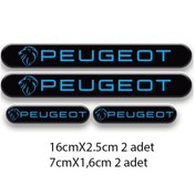 Resim Peugeot 3d Damla 4'lü Oto Sticker Set 4 