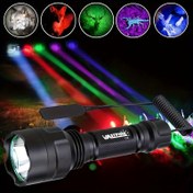 Resim VASTFIRE Yüksek Güç LED Taktik Fener, 350 Lümen, 0-200m Menzil, Alüminyum Alaşımlı, Pille Çalışan, Nokta Işığı, Avcılık Kampçılık Balıkçılık için, Şarj Edilebilir 18650 Lityum Pili Dahil, Su Geçirmez Değil - Siyah 