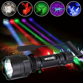 Resim VASTFIRE Yüksek Güç LED Taktik Fener, 350 Lümen, 0-200m Menzil, Alüminyum Alaşımlı, Pille Çalışan, Nokta Işığı, Avcılık Kampçılık Balıkçılık için, Şarj Edilebilir 18650 Lityum Pili Dahil, Su Geçirmez Değil - Siyah 