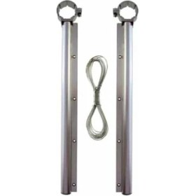 Resim Geniş ve Hafif Alüminyum Balkon Çamaşır Askısı, Yuvarlak Korkuluklar Için Ideal 