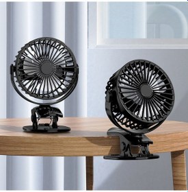 Resim Mini Usb Şarj Edilebilir Taşınabilir Elektrikli El Tipi Vantilatör Ev Ofis İçin Siyah, 