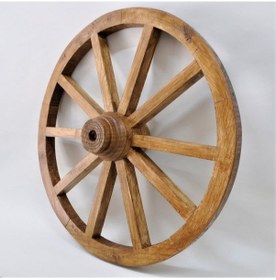 Resim Otantik Ahşap At Arabası Tekeri 70 Cm.(Meşe Renk) Diğer 