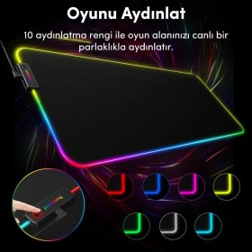 Resim Tronsmart Spire RGB Siyah Gaming Mouse Pad 