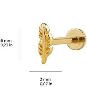 Resim Goldkupe Yaprak Altın Piercing-6457 