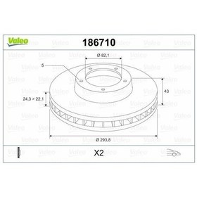 Resim Fren Diski Ön 294mm Transit V184 2001-2006 Takım Fiyatıdır 