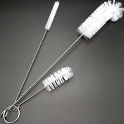 Resim 3'lü Çok Amaçlı Temizlik Fırçaları Saplı, Mutfak Boruları, Pipetler, Dekanterler, Musluklar ve Tüpler için Metal & Plastik Şişe Fırçaları - Elektrik Gerektirmez 