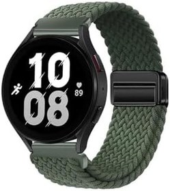 Resim Huawei Watch GT4 41 mm Uyumlu 18mm Flexi Hasır Magnet Kordon Haki 