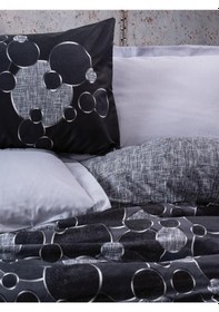 Resim Cotton Box Dark Tek Kişilik Nevresim Takımı Round Gri 