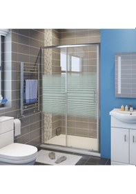 Resim Blackline İki Duvar Arası Duvardan Duvara 5Mm Temperli Cam Duşakabin H:190 150 x 159 CM 