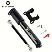 Resim 1 adet 100PSI Mini Bisiklet Pompası, Schrader Presta Valf için Taşınabilir Lastik Hava Şişirici 