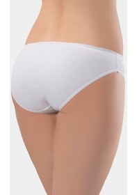 Resim Türen Kadın Biyeli Dikişsiz 2'li Pamuklu Bikini Külot 270/beyaz 001 