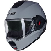 Resim Nolan N120-1 CLASSICO 303 ÇENESİ ARKAYA AÇILIR KASK PARLAK GRİ 