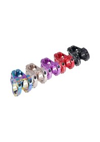 Resim Pazly 31.8 35mm Kısa Mtb Direksiyon Borusu Alüminyum Alaşım Gidon Boğazı Yol/dağ Bisikleti Mor Mor 