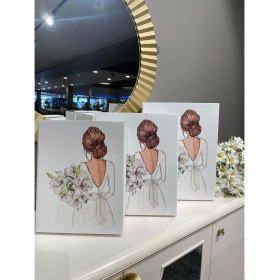 Resim Gelin Bohçası - Gelin Kutusu - Çeyiz Kutusu- Hediye Seti - Hediye Kutusu 3'lü Set 