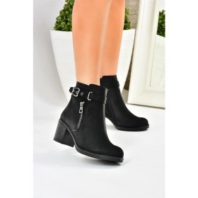 Resim Fox Shoes Siyah Kalın Topuklu Kadın Bot L674161509 