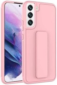 Resim PSR aksesuar Pembe Qstand Kılıf-Pembe Galaxy S22 ile uyumlu 