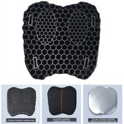 Resim Vkemall Motorsiklet Jeli Yastık - Yüksek Elastisite, 35x32x4cm Boyut, 2 Kapaklı, 1100g Ağırlık 