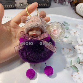 Resim Silver1 Gıoıo Yeni Ipek Eşarp Anahtarlık Kişiselleştirilmiş Inci Papyon Çanta Çekicilik Dokuma Anahtarlık (Yurt Dışından) 