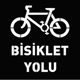 Resim İlgi Trafik Bisiklet Yolu Şablonu Otopark Boya Şablonu Bisiklet Yolu Sembolü Üretimi 50x50 cm 