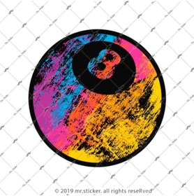 Resim Bay Etiket Msl129 Eight Ball Bilardo Topu Etiketi 