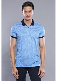 Resim Çiçek Desenli Turkuaz Polo Yaka T-shirt Wessi Turkuaz 