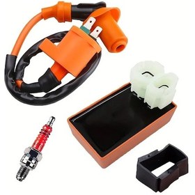 Resim Dashanshop Gy6 50cc 80cc 110cc 125cc 150cc İçin Yüksek Performanslı 6 Pimli Ac Cdı Ateşleme Bobini Seti 