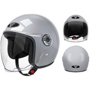 Resim Ankatek Eternal Luck Yetişkin Dört Mevsim Açık Motosiklet Kaskı Gri Gri - 2xl Gri 