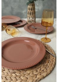 Resim Keramika Kahverengi Bella Servis Tabağı 27 Cm 6 Adet 605 Kahverengi 