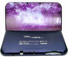 Resim Yeni 3DS LL Muhafaza Kabukları Kapak Plakaları Mor ve Mavi Değiştirme, Nintendo New3DS Yeni 3DS XL LL New3DSXL ile Uyumlu, Kişiselleştirilmiş Yıldızlı Yıldızlar Üst ve Alt A/E Yüz Kılıfı Kapak Plakası 