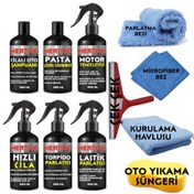 Resim Mertox Oto Şampuan+pasta İnce+motor+hızlı Cila+torpido+lastik 