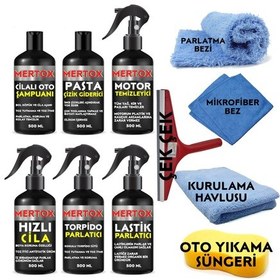Resim Mertox Oto Şampuan+pasta İnce+motor+hızlı Cila+torpido+lastik 