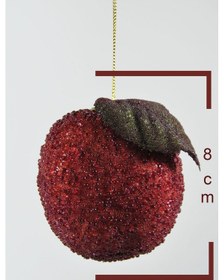 Resim Yapay Meyve 3'lü Şekerli Kırmızı Şeftali Süsü Çok Renkli 