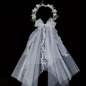 Resim 1PC Fairy Style Headwear Bow Simulated Flower Headdress Wedding Party Birthday Photo Accessories 