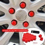Resim 17mm Evrensel Araba Lastik Somun Koruyucu Plastik Kapak 
