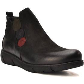 Resim Venüs 1953755 Siyah Fermuarlı Hakiki Deri Kadın Bot 001 