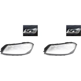 Resim Healeele 2x Araba Ön Far Lens Kapağı Kabuk Abajur B7 2011 2012 2013 2014 2015 Sol (Yurt Dışından) 
