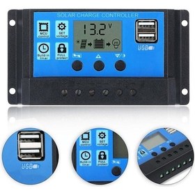 Resim Solar Panel Akü Şarj Cihazı 20A 12/24V 