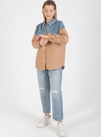 Resim HatunAtila Üstü Kot Kapitone Ceket - 8557-11 - L-XL 