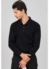 Resim Pave Erkek Polo Yaka Yün Kazak 4358104 Lacivert Lacivert 
