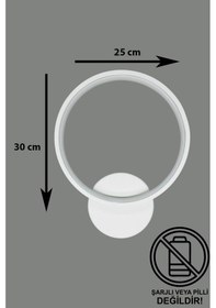 Resim Aura Beyaz Renk Gün Işığı Ledli Hol - Banyo - Mutfak Duvar Aplik Beyaz 