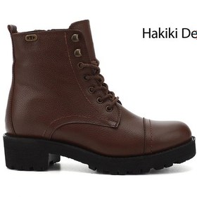 Resim Gönderi R Kahve Floter Fermuarlı Kauçuk Taban Hakiki Deri Postal Bot Kahve 