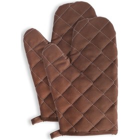 Resim Yanmaz Ve Isıya Dayanıklı Fırın Eldiveni 2 Eldiven Kahverengi 
