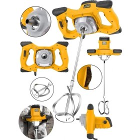 Resim Alman MX-9200 Bakir Sargi 6 Kademe Devirli Ayarlı Elektirikli Alçı Boya ve Harç Karıştırıcı Mikser 