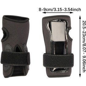 Resim Suntek Snowboard Bilek Koruyucuları Kış Sporları Açık M Siyah 