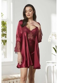 Resim Pierre Cardin 6'lı Kaplı Midi Gecelik Sabahlık Set 6625 001 
