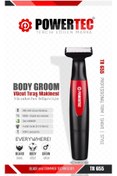 Resim Powertec TR-655 Vücut Tıraş Makinesi (Body Groom) Çift Bıçak - Sıfıra Yakın Kesim 
