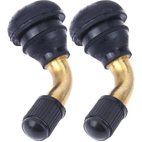 Resim Lasonstiges 2 Adet Motosiklet Jant 90 Derece Açı Alüminyum Alaşımlı Vana Tekerlekleri Motosiklet Tubeless Vana Sandıkları Scooter Için 