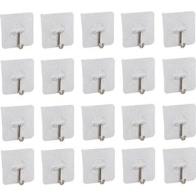 Resim Trendooze Yapışkanlı Trend Şeffaf Metal Kendinden Kancalı Askı Adet 3b 20 İo 