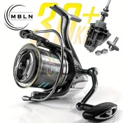 Resim 30+ lb Kapasiteli, Alüminyum Alaşımlı Spool ve 4-Tekerlek Tasarımı ile MBMLN Büyük Dönen Balıkçılık Makarası, Tekne, Gem ve Sahil Balıkçılığı için - Ambidextrous, Çok Renk Seçeneği, Balıkçılık için Dönen Makara, Tekne Balıkçılığı Ekipmanı, Sağlam Spool Tasarımı 