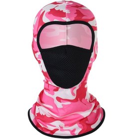 Resim Butu Nefes Alabilir Örgü Açık Hava Aktiviteleri İçin Güneş Koruma Boyun Körüğü Kamuflaj Gül 